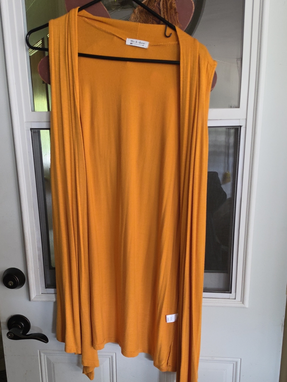 Mustard Yellow Sleeveless Cardigan